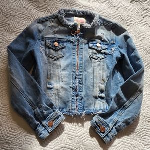 GB Girls sz M (7/8) Distressed denim jacket